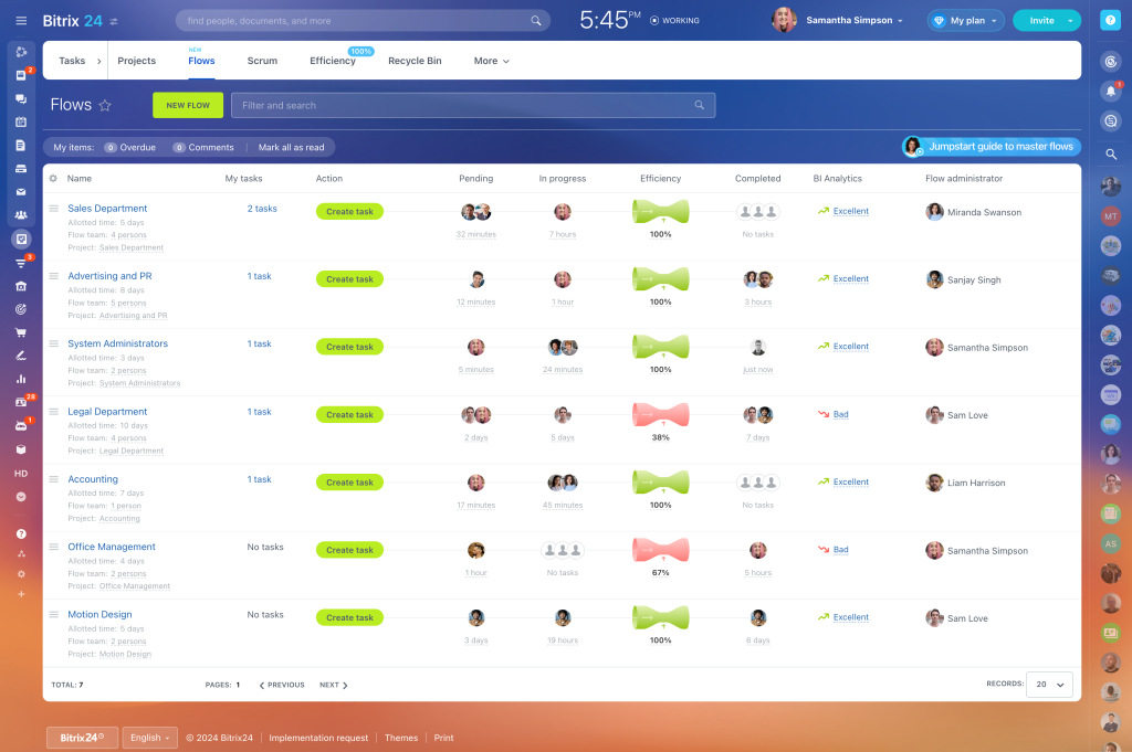 Optimización de Bitrix24 para Proyectos